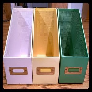 3 Rigid Paperboard Magazine/File Boxes